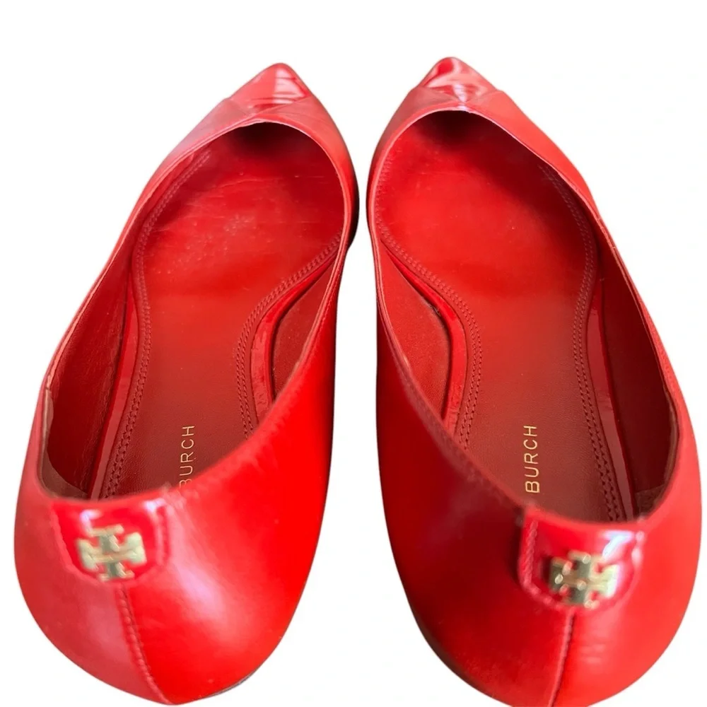 Tory Burch Red Triangle Pointed Flat